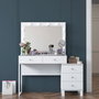 Hanah Home Mesa de Maquillaje Blanca con 10 Focos
